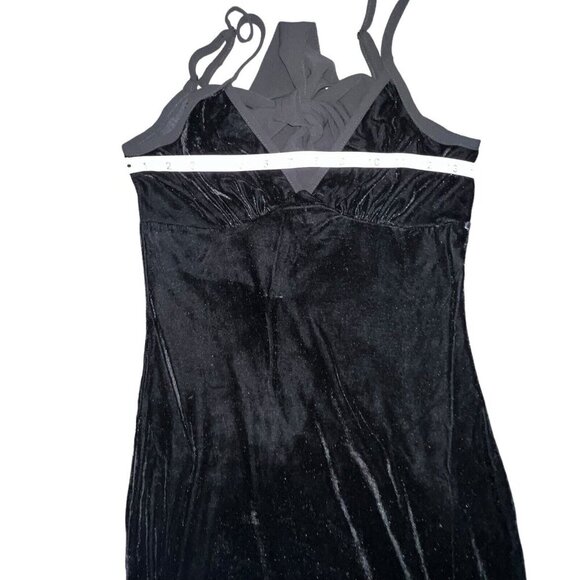 B.O.G.‎ BAND OF FREE GIRL CRUSH BLACK VELVET MIDI DRESS WOMEN XS SLEEVELESS NEW - Picture 7 of 12